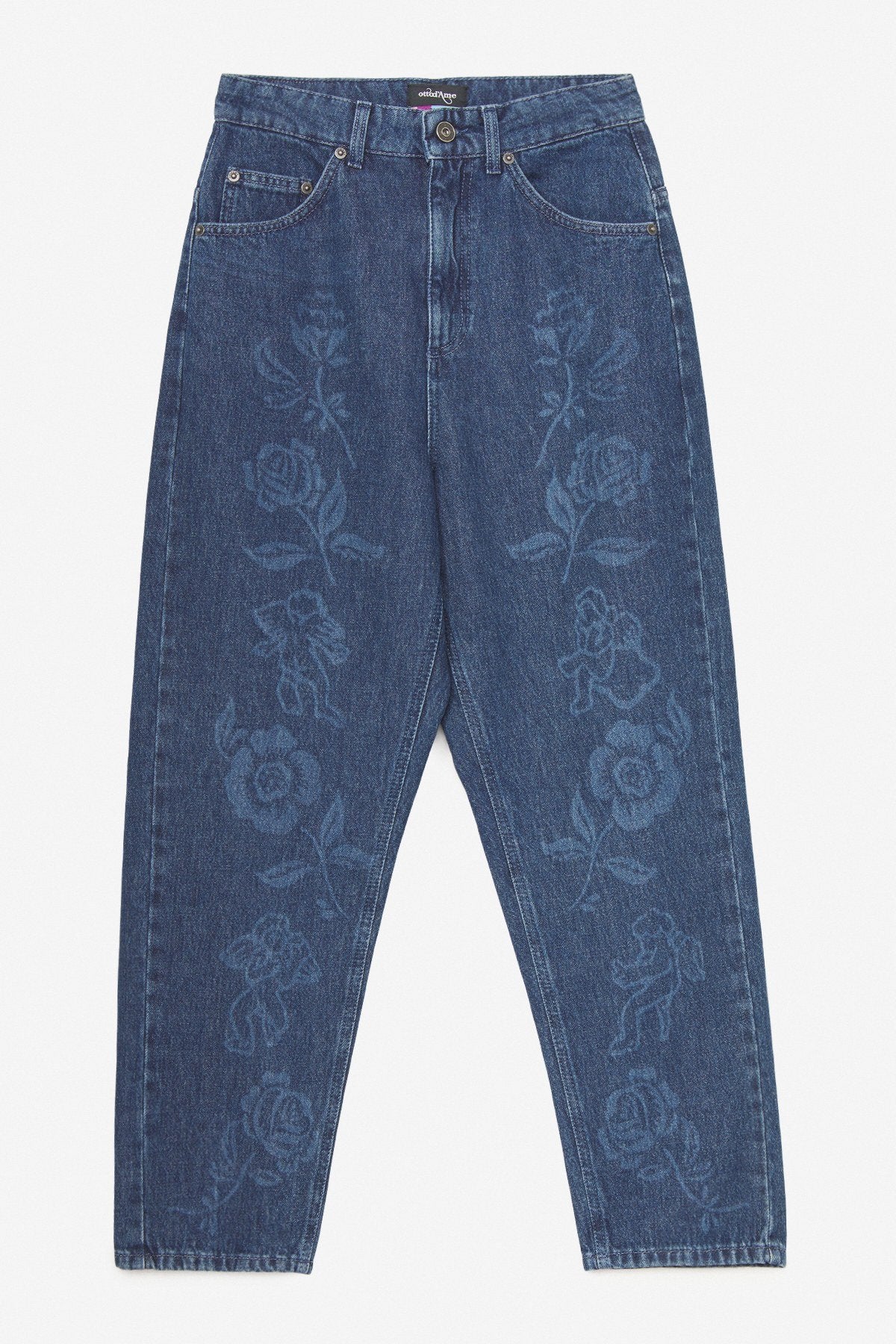 Jeans con stampa floreale