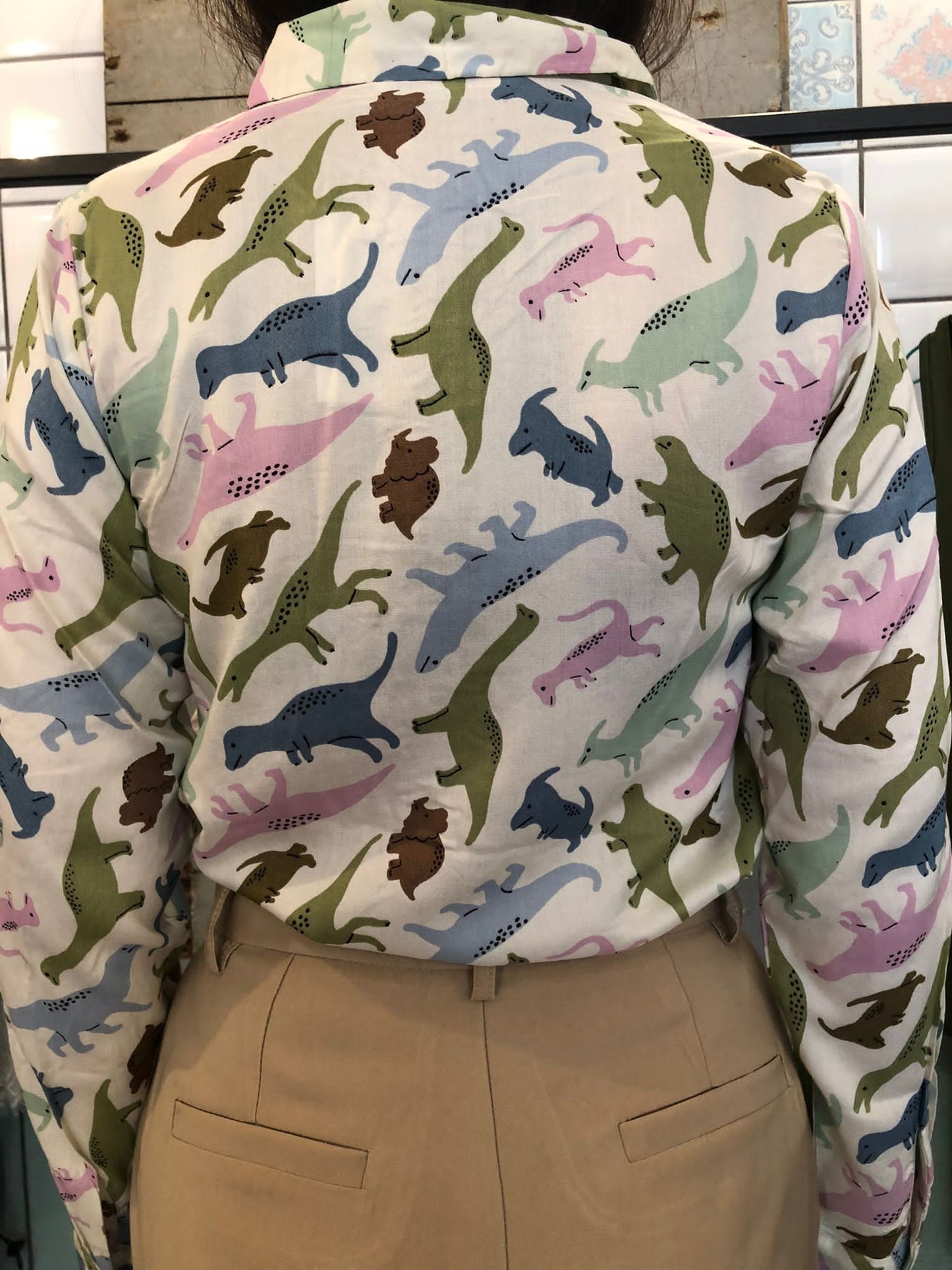 Camicia in fantasia dinosauri